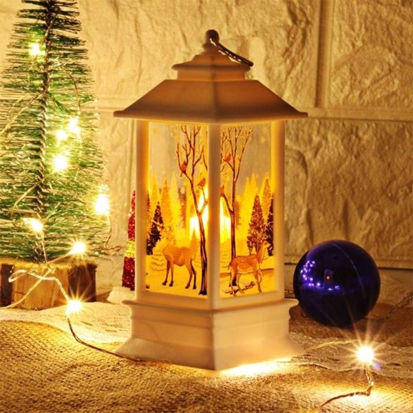 LanternLights, lampion świąteczny z przyjemnym światłem i brokatem (1+1 GRATIS - biały i czerwony)