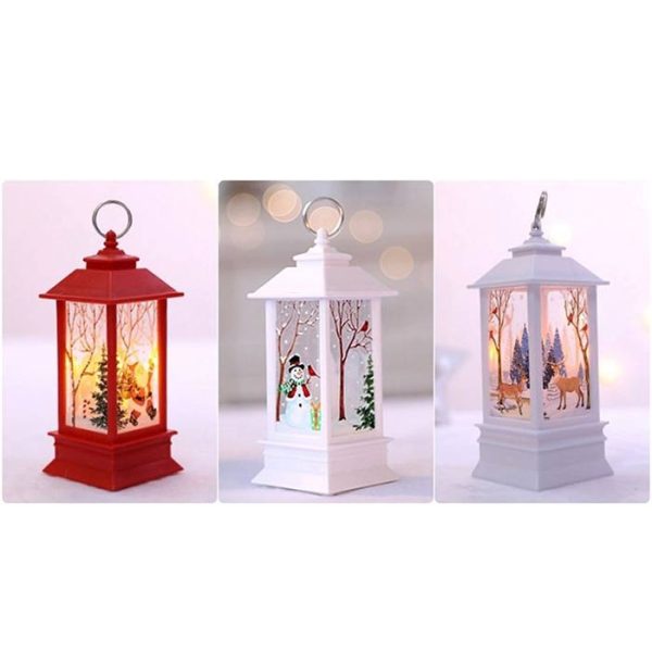 LanternLights, lampion świąteczny z przyjemnym światłem i brokatem (1+1 GRATIS - biały i czerwony)