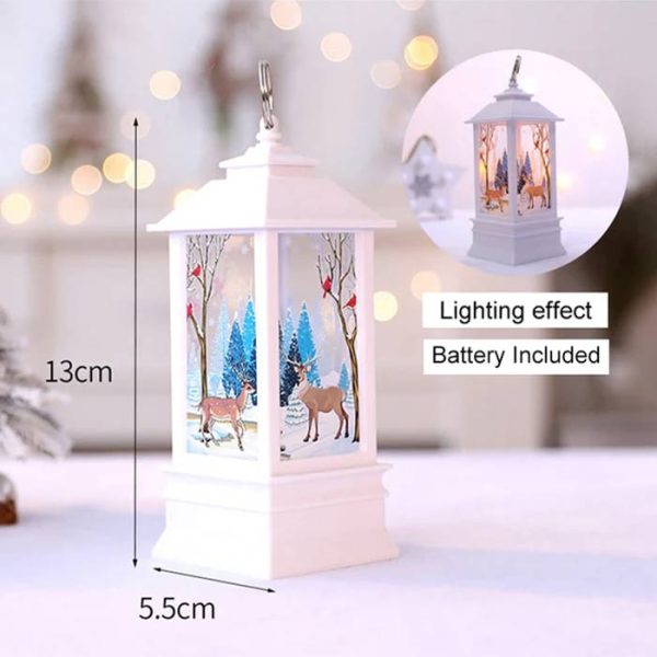 LanternLights, lampion świąteczny z przyjemnym światłem i brokatem (1+1 GRATIS - biały i czerwony)