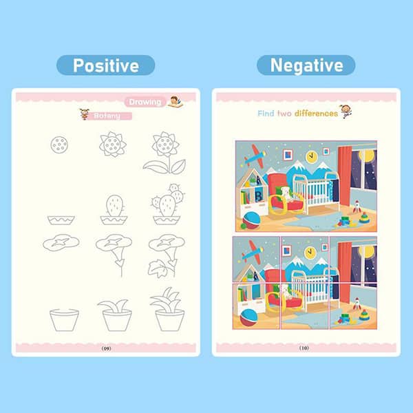 4 zeszyty ćwiczeń do pisania i rysowania magicznym piórem, napisy znikają po wyschnięciu, KidBook