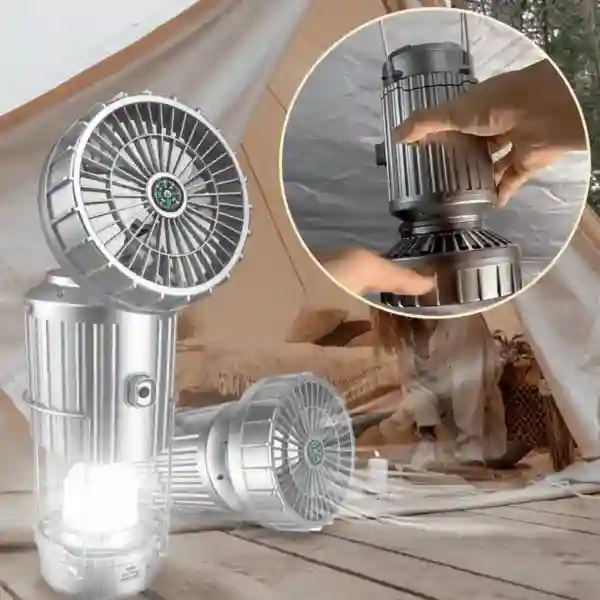 Fan, wielofunkcyjna lampa LED 5 w 1 z wentylatorem