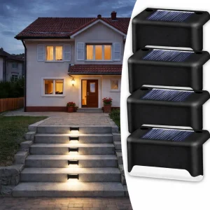 PatioLights, wodoodporne solarne lampy ogrodowe LED (4 szt.)