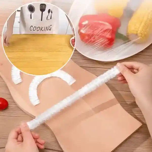 Elastyczne Ochronne Pokrywy na Żywność Wraps (100 szt.)
